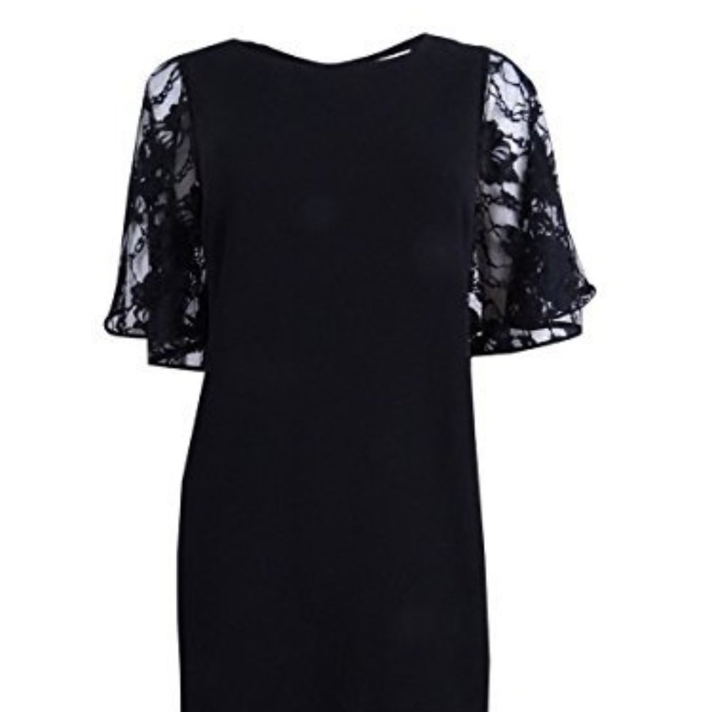 New Calvin Klein Lace Sleeves scuba mini dress 18W
